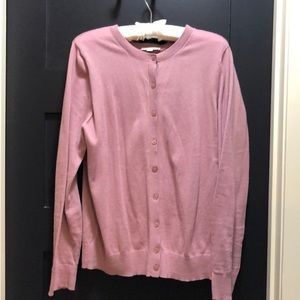 L Loft Dusty Rose Cardigan